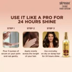 Streax Hair Serum Vitalized With Walnut Oil – 100ml - Image 3