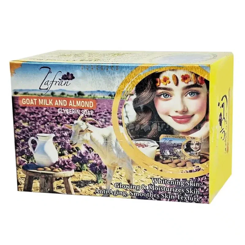 Zafran Goat Milk and Almond Glycerin Soap – 100gm